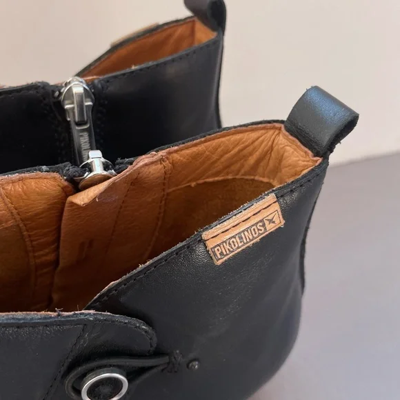 Pikolinos Womens Rotterdam Ankle Boots 902-8947 Black Leather Size 39 Eur/US 8.5 - Picture 2 of 11